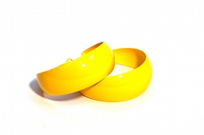 Серьги-кольца (металл) (диаметр - 4см) PR1034(8)т.желт