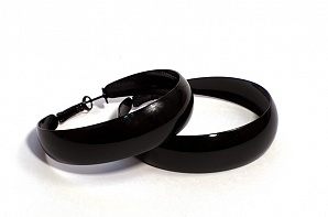 Серьги-кольца (металл) (диаметр - 5см) PR1033(1)черный