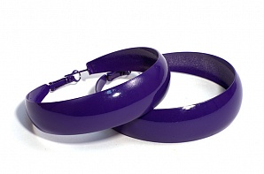 Серьги-кольца (металл) (диаметр - 6см) PR1032(10)фиолет