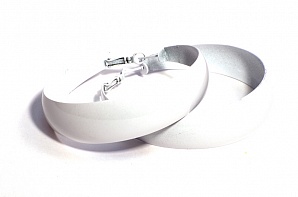 Серьги-кольца (металл) (диаметр - 6см) PR1032(9)белый