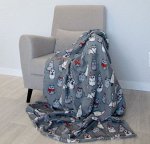 Плед флис Новогодние котики