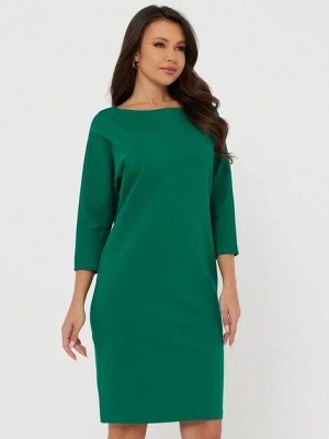 Платье-футляр с рукавом летучая мышь цвет Зеленый KIM