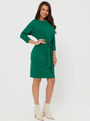 Платье-футляр с рукавом летучая мышь цвет Зеленый KIM