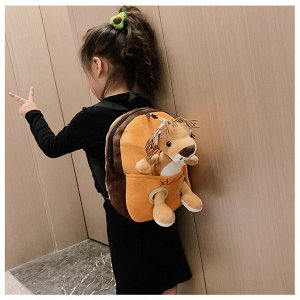 Детский рюкзак с игрушкой жираф, тигр