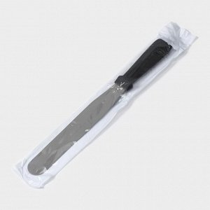 Лопатка-палетка с пластиковой ручкой, прямая, 32 см, рабочая часть 20 см, цвет чёрный