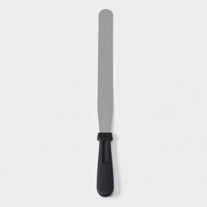 Лопатка-палетка с пластиковой ручкой, прямая, 37 см, рабочая часть 25 см, цвет чёрный