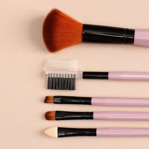 Набор кистей для макияжа «Soft», 5 предметов, цвет МИКС