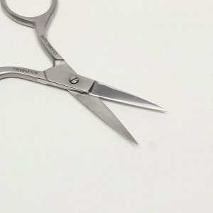 Ножницы маникюрные, прямые, узкие, 9,5 см, на блистере, цвет серебристый, 041