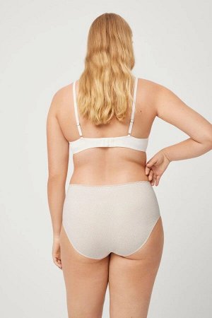 19518 High waist Трусы высокие 2 шт. в упаковке Пудровый + экрю
