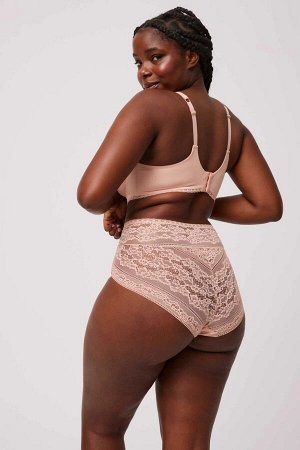 10591 High waist Трусы высокие Пудровый