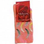 Nature Носки женские высокие розовые с принтом , 1 пара