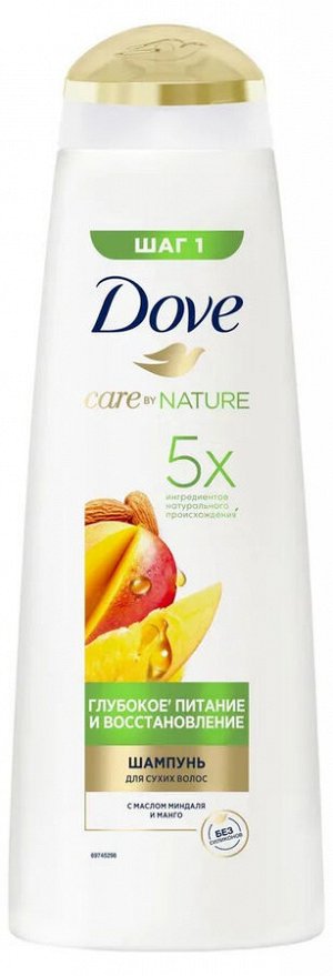 Дав  Шампунь для волос Глубокое питание и восстановление, манго, , 380 мл Dove