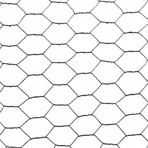 Сетка плетёная с ПВХ покрытием, 5?1 м, ячейка 25?25 мм, d=0.9 мм, металл, Greengo
