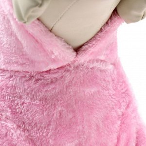 Комбинезон "Зайка" с капюшоном, размер 2XL (ДС 45 см, ОШ 45 см, ОГ 55 см), розовый
