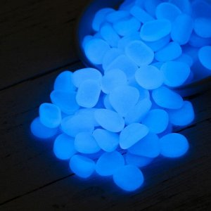 Пижон Аква Декоративные камни для аквариума, светящиеся, 20 мм, 200 г, фиолетовые