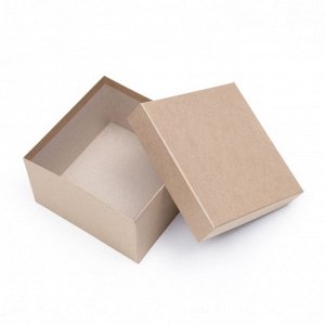 Набор квадратных коробок крафт 10 в 1, 28 х 28 х 15см - 10 х 10 х 6 см