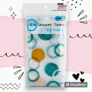 Мочалка для тела "Circle Shower Towel" (средней жёсткости) размер 28 см х 95 см 1 шт.