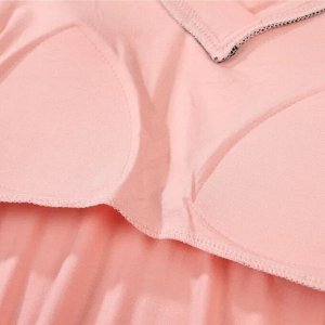 Женское домашнее платье с чашечками и V-образным вырезом, розовый