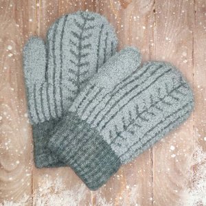 Рукавицы детские, варежки с мехом