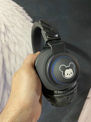 Наушники беспроводные Герои Мультфильмов Disney, Wireless, 400 mAh, RGB Подсветка, Bluetooth, TF Card, AUX