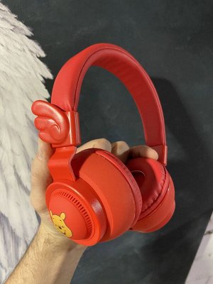 Наушники беспроводные Герои Мультфильмов Disney, Wireless, 400 mAh, RGB Подсветка, Bluetooth, TF Card, AUX