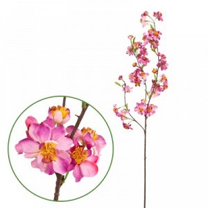 Ветка цветущей вишни тёмно-розовая 85,5 см