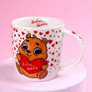 Подарочный набор «Люблю тебя», мишка в кружке, МИКС