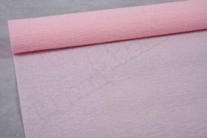 Бумага гофрированная 50 см х 2,23 м простая бело-розовая 180 г / 569