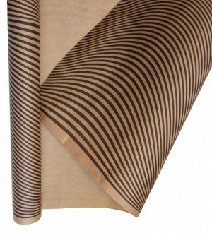 Бумага крафт влагостойкий Волна 70 см черный цв. на коричневом фоне 8,5 м пл.70-76 г/м2