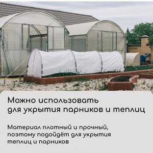 Материал укрывной, 10?1.6 м, плотность 42 г/м?, спанбонд с УФ-стабилизатором, белый, Greengo, Эконом 30%