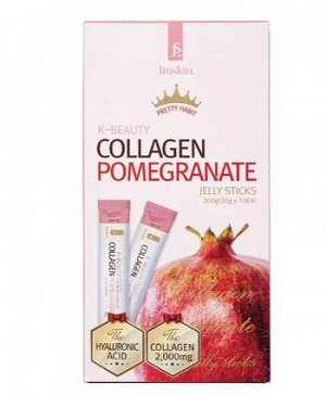 Коллагеновое желе в стиках Jinskin K-Beauty Collagen Pomegranate Jelly Sticks (10 шт.)