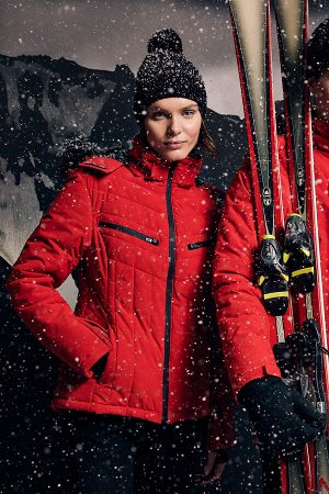 Водоотталкивающий облегающий лыжный костюм DeFactoFit с капюшоном из искусственного меха и водонепроницаемое пальто