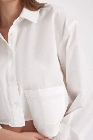 DEFACTO Классная рубашка стандартного кроя из 100 % хлопка с длинными рукавами