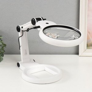 Лампа-лупа х4 ?8 для творчества LEDx24 от 3AAA USB линзы d=2.95 и 12 см 5.5?19.7?40.5 см