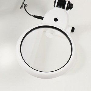 Лампа-лупа х4 ?8 для творчества LEDx24 от 3AAA USB линзы d=2.95 и 12 см 5.5?19.7?40.5 см