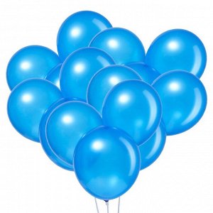 Н-р воздушных шаров 12", "металл", цвет синий, н-р 5шт