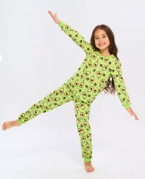 Пижама детская теплая с начесом для девочки AvoDream