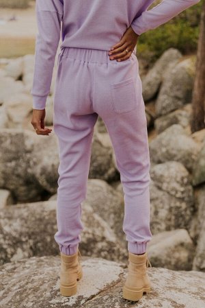 Waffle Knit Pullover and Jogger Pants Set