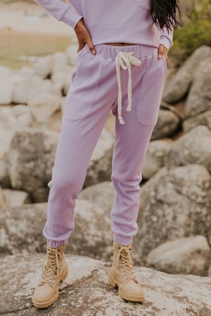 Waffle Knit Pullover and Jogger Pants Set