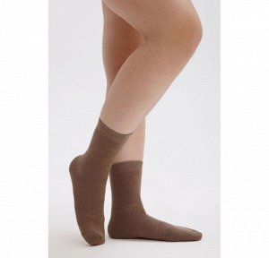 Носки шерсть 70% шерсть мериноса (35-37, коричневый )