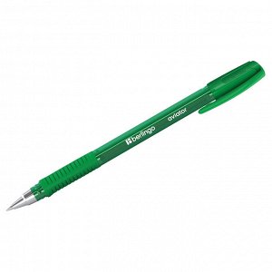 Ручка шариковая Berlingo ""Aviator"" зеленая, 0,7мм, грип