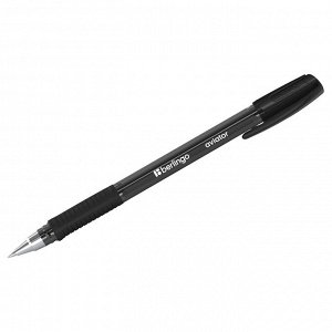 Ручка шариковая Berlingo ""Aviator"" черная, 0,7мм, грип