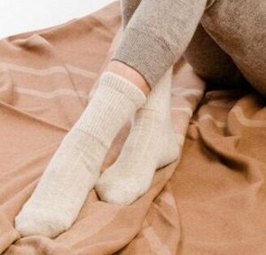 Носки взрослые 100% шерсть (40-42, Бежевый )