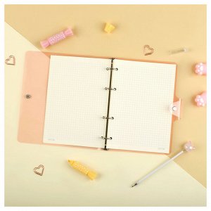 Тетрадь на кольцах 120л., А5, клетка MESHU ""Neko"", с пластиковой обложкой