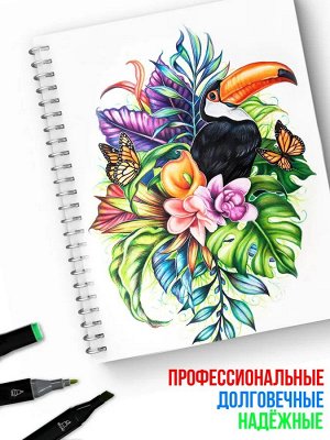 Маркеры двусторонние для скетчинга 12 шт