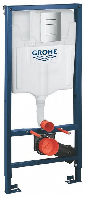 Инсталляция для унитаза GROHE SOLIDO клавиша смыва, два режима смыва, хром 38811000
