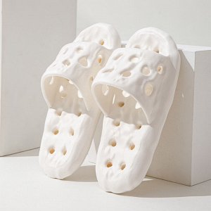 Тапочки женские с открытым носком из материала EVA, белые