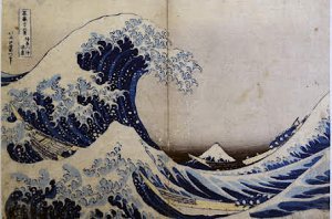 Hobby Line Носки р.35-42 Большая волна в Канагаве Кацусика Хокусай