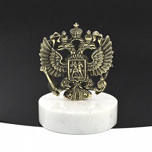 Статуэтка Герб России на подставке из мрамора 65*65*80мм.