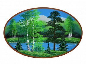 Картина с рисунком из камня лето "овал" 46,5*30,5см, 800г.